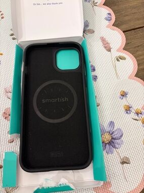 artis Black Phone Case with Teal Camera Accent